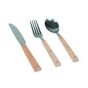 Set de 6 couverts avec manches en bois