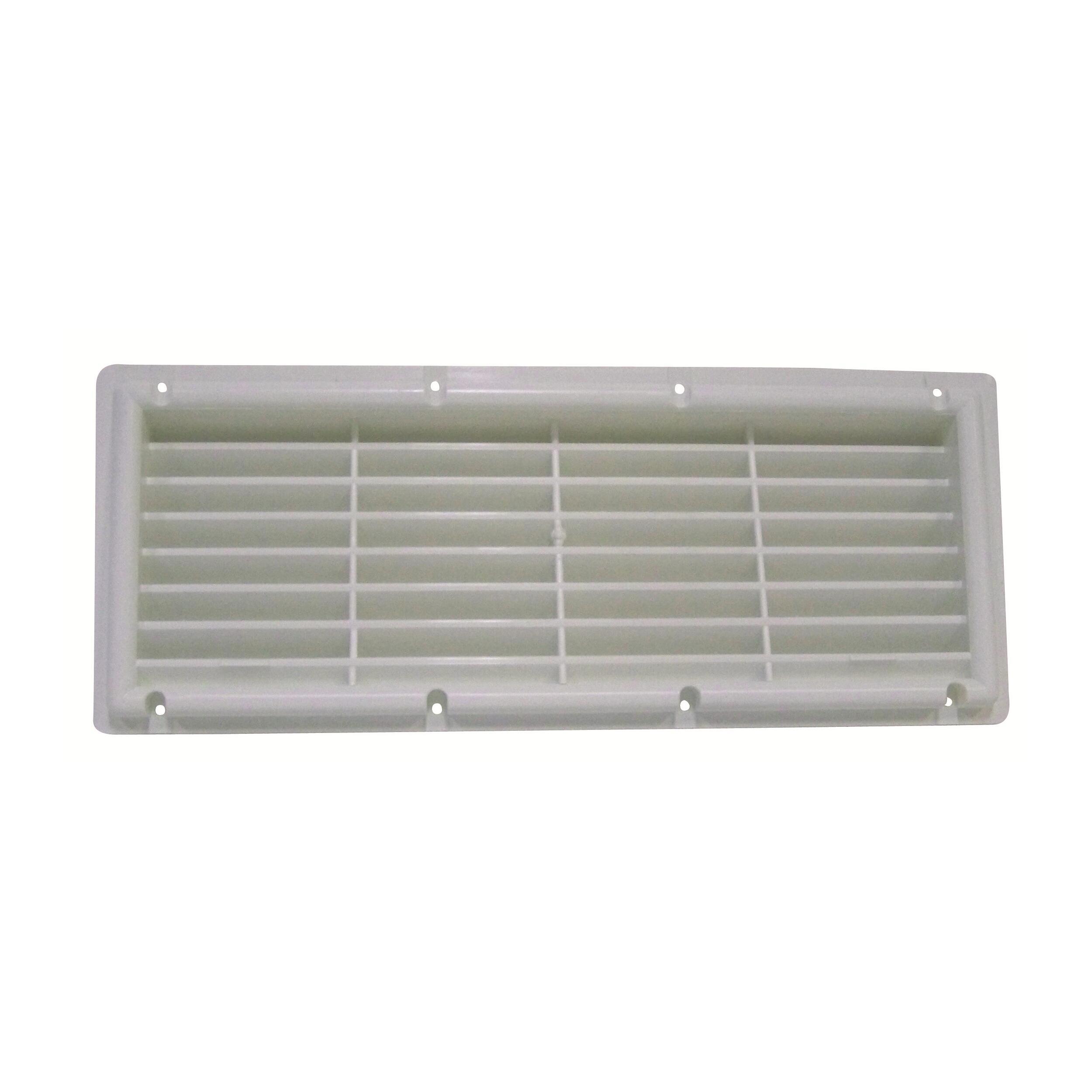 Grilles à encastrer plastique avec moustiquaire : blanche