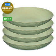 Lot de 4 assiettes creuses CLUB : Coloris beige