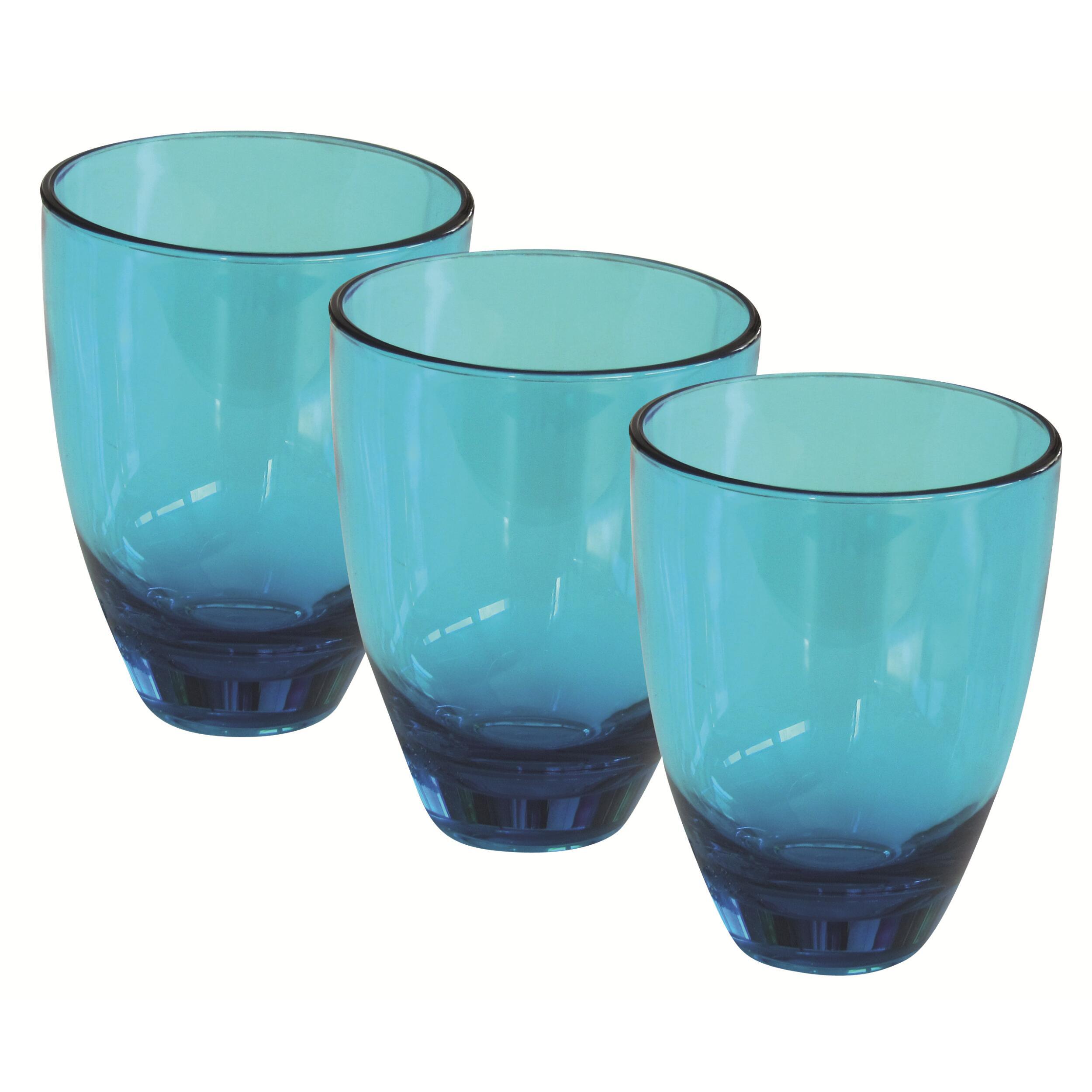 Pack 3 verres Massa : bleu 18cl