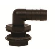 Raccord coudé de réservoir : pour tuyau diam. 20mm