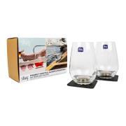 Lot de 2 verres à eau en Cristal aimantés