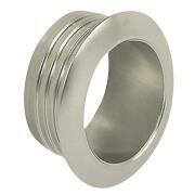 Rosace + Bouton nickelé mat épaisseur de porte 16 mm