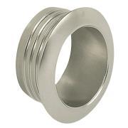 Rosace + Bouton nickelé mat épaisseur de porte 16 mm