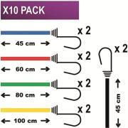 Set de rangement de 10 tendeurs multi-longueurs