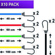Set de rangement de 10 tendeurs multi-longueurs