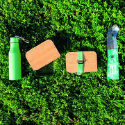 Couverts nomades en inox : Pochette verte