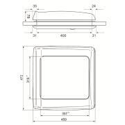 Lanterneau à manivelle Vent : blanc opaque