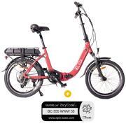 Vélo à assistance électrique Confort 20'' : Pack Vélo à assistance électrique Confort 20'' Rouge 13Ah + Marquage BicyCode