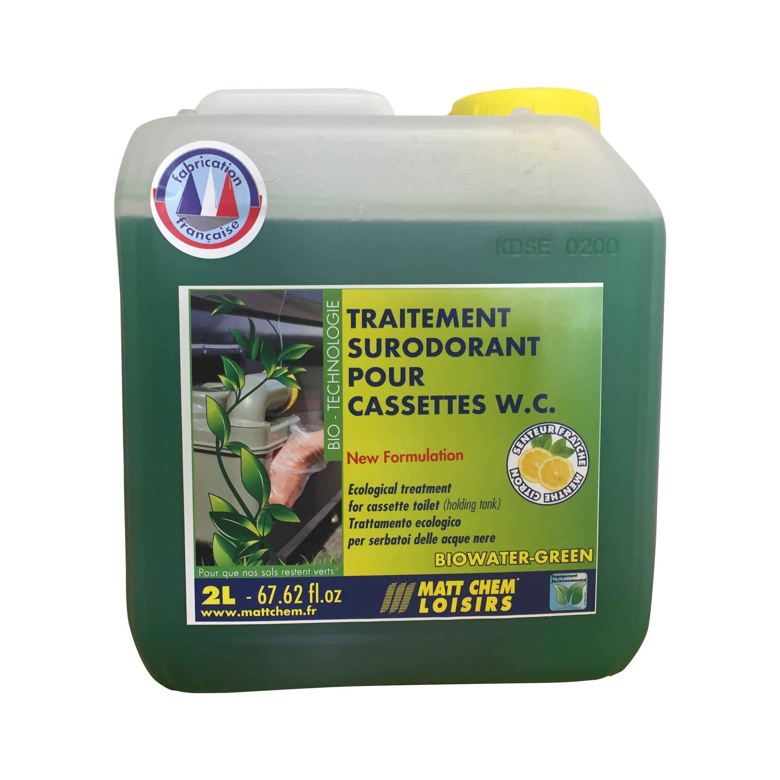 Traitement surodorant pour cassettes WC BIOWATER GREEN