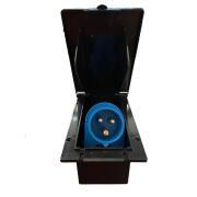 Socle mâle encastrable à fiche orientable : Socle encastrable CEE17 Noir