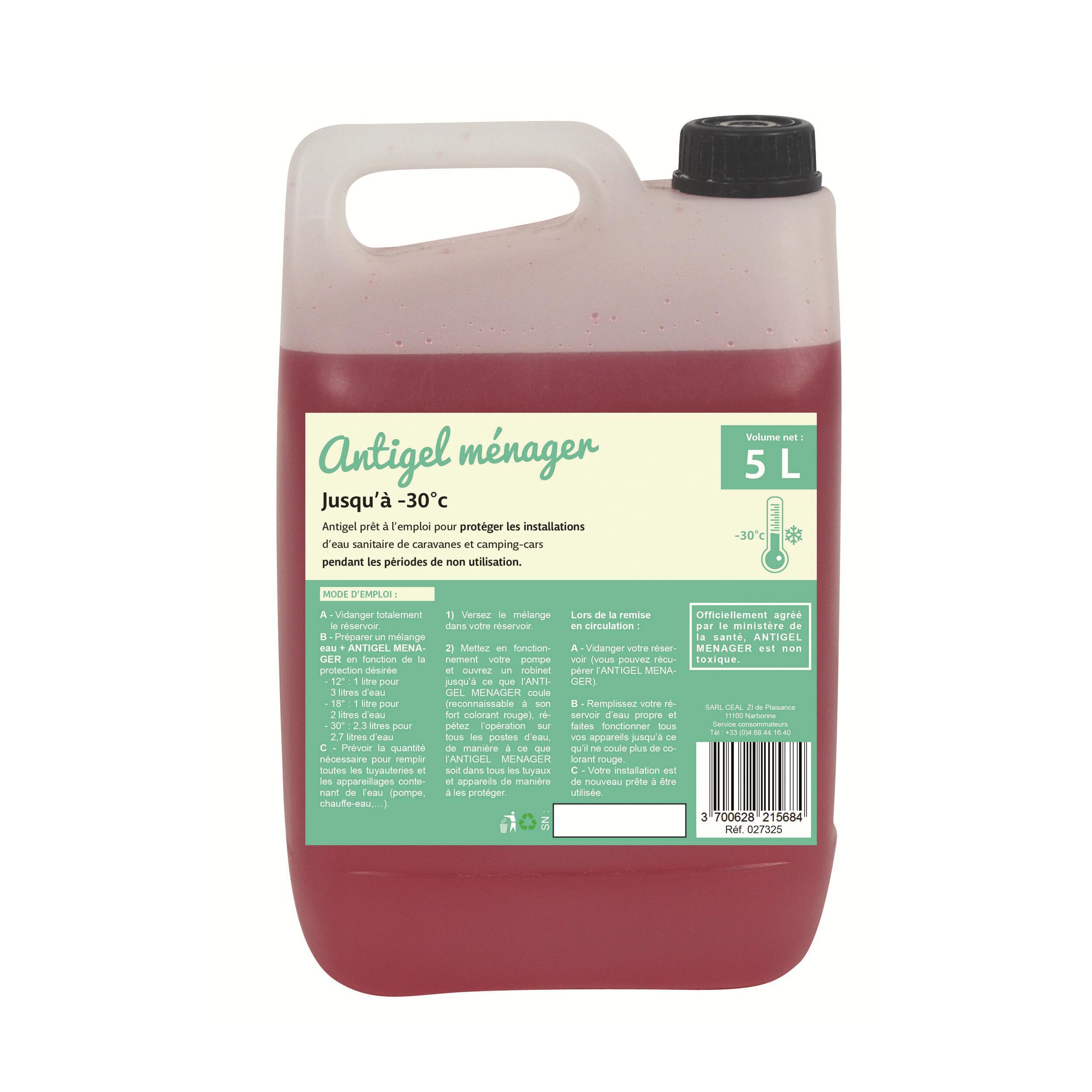 Antigel ménager : bidon de 5 litres
