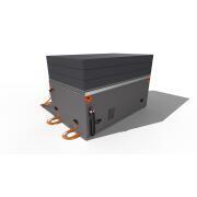 Malle arrière amovible avec couchage BeBox : Modèle 010 uni gris avec tiroir réfrigérant