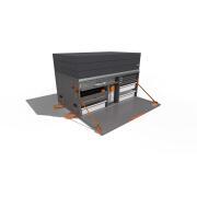 Malle arrière amovible avec couchage BeBox : Modèle 010 uni gris avec tiroir réfrigérant