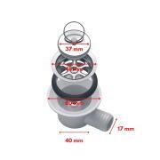 Bonde à siphon sortie coudée : Pour tuyau 20 mm