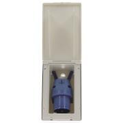 Socle mâle encastrable à fiche orientable : Socle Encastrable CEE17 Blanc