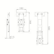 Support pour écran LCD : Modèle mural articulé XL