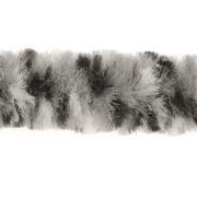 Rideaux de porte chenille : Tricolore Noir / Blanc / Gris 56 x 185 cm