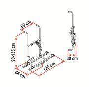 Porte-vélos coulissant Carry Bike pour camping-car : Pro Hymer-Dethleffs