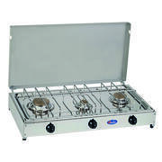 Réchaud à gaz en inox : 3 feux