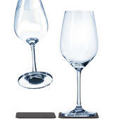 Lot de 2 verres à vin en cristal aimantés