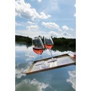 Lot de 2 verres à vin en cristal aimantés