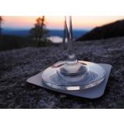 Lot de 2 verres à vin en cristal aimantés