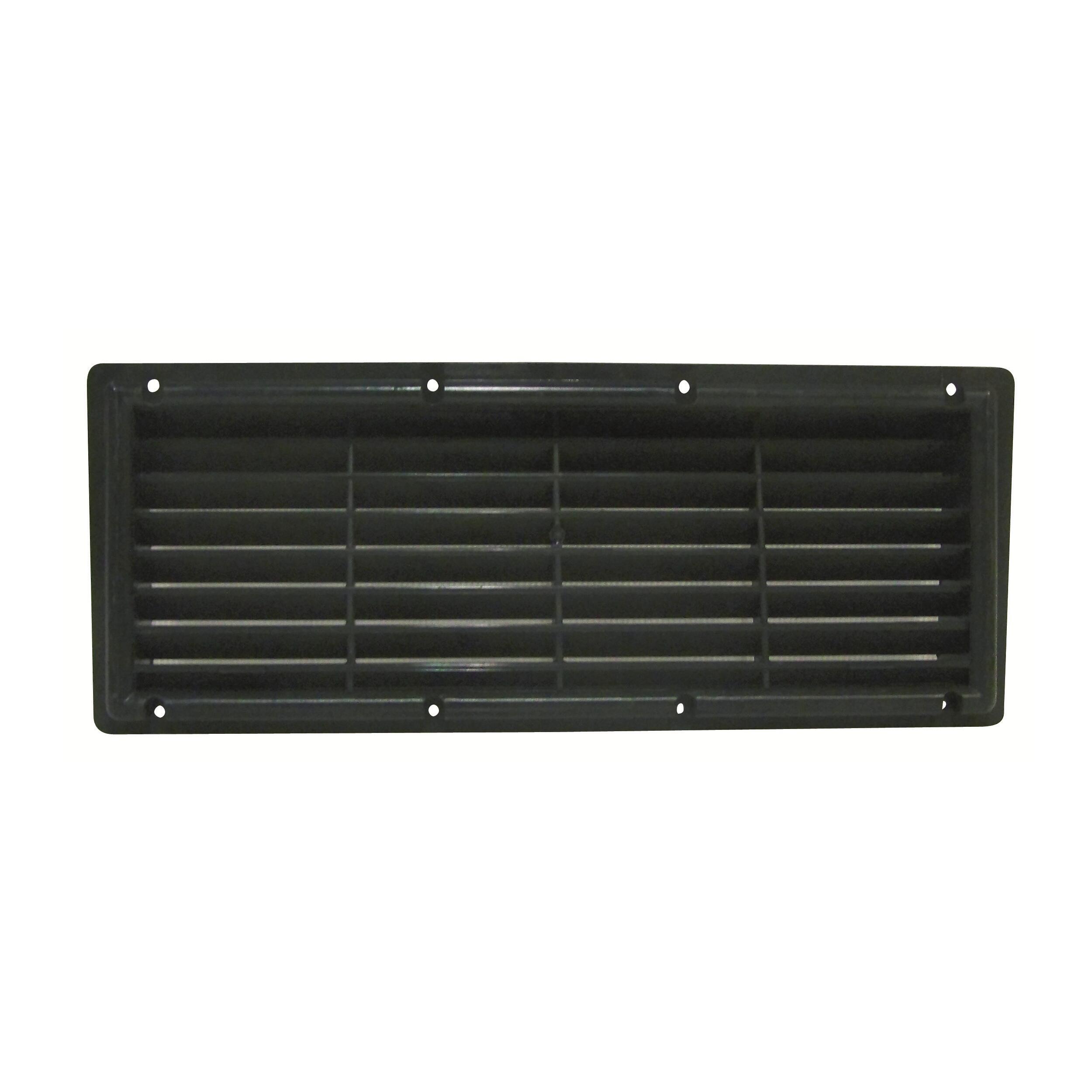 Grilles à encastrer plastique avec moustiquaire : noire