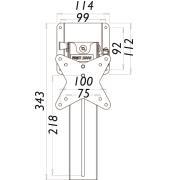 Support plafond pivotant réglable