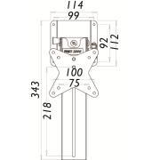 Support plafond pivotant réglable