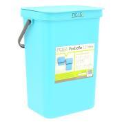 Poubelle à suspendre : 12 litres bleue