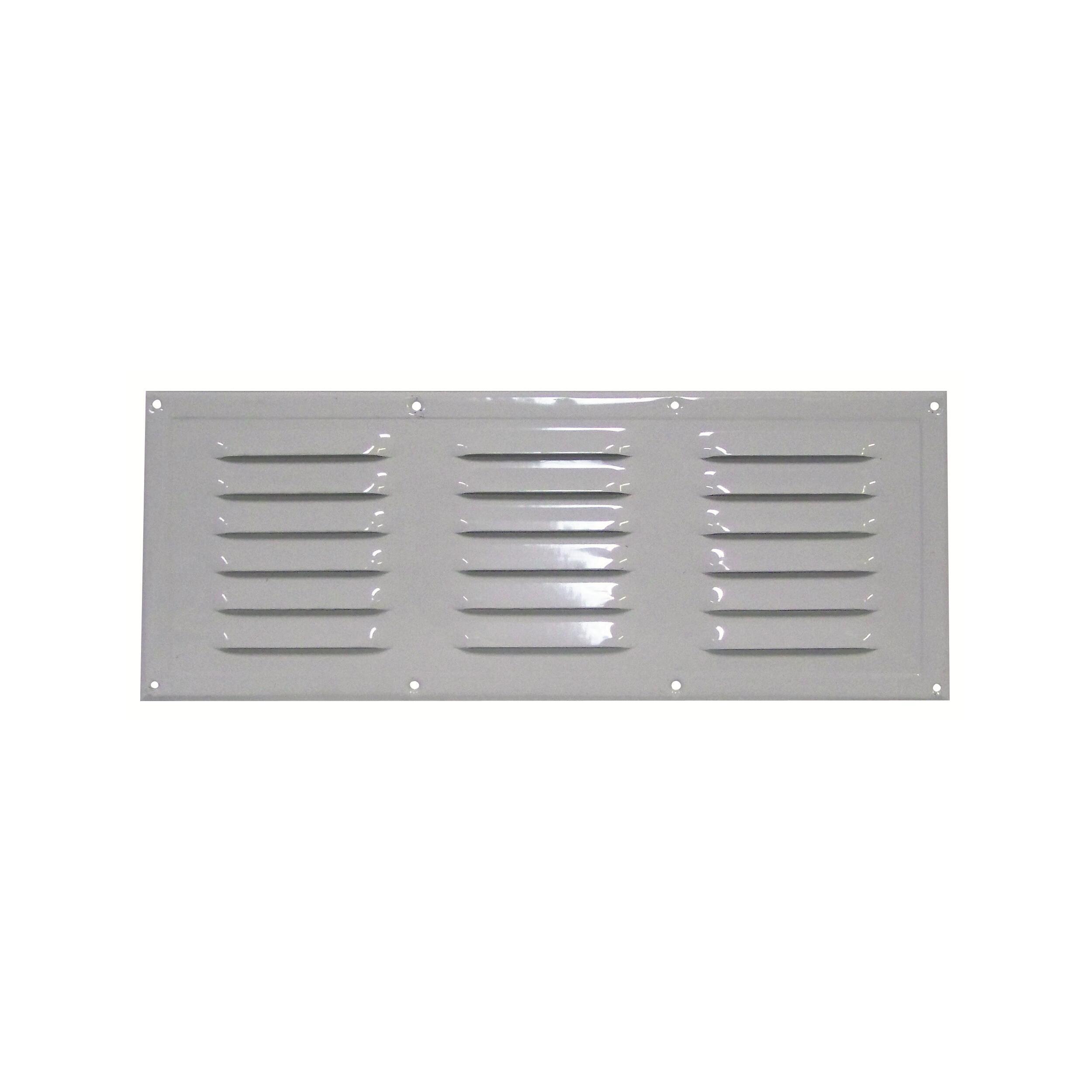 Grille d'aération en aluminium laqué blanc : 330 x 130 mm