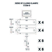 Fixation Tente de toit : Kit de fixation universel 9cm pour tente de toit Columbus et Maggiolina