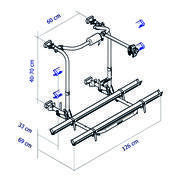 Porte-vélos parroi-arrière Essential pour camping-car : Essential Short