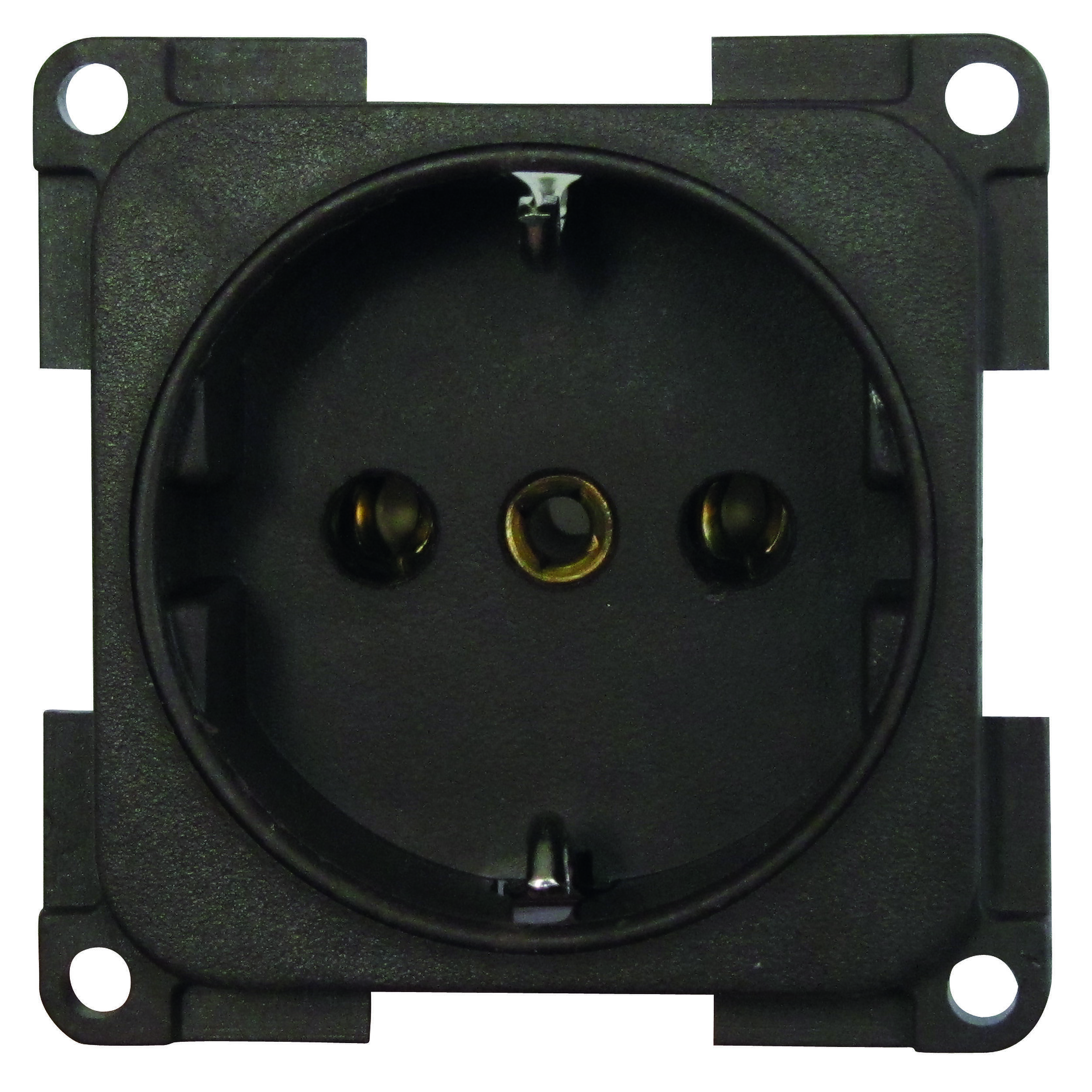 Prise 220 Volts allemande Schuko : marron