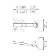 Support pour écran LCD : Modèle plafond pivotant
