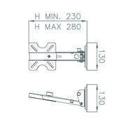 Support pour écran LCD : Modèle plafond pivotant