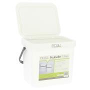 Poubelle à suspendre : 7 litres blanche