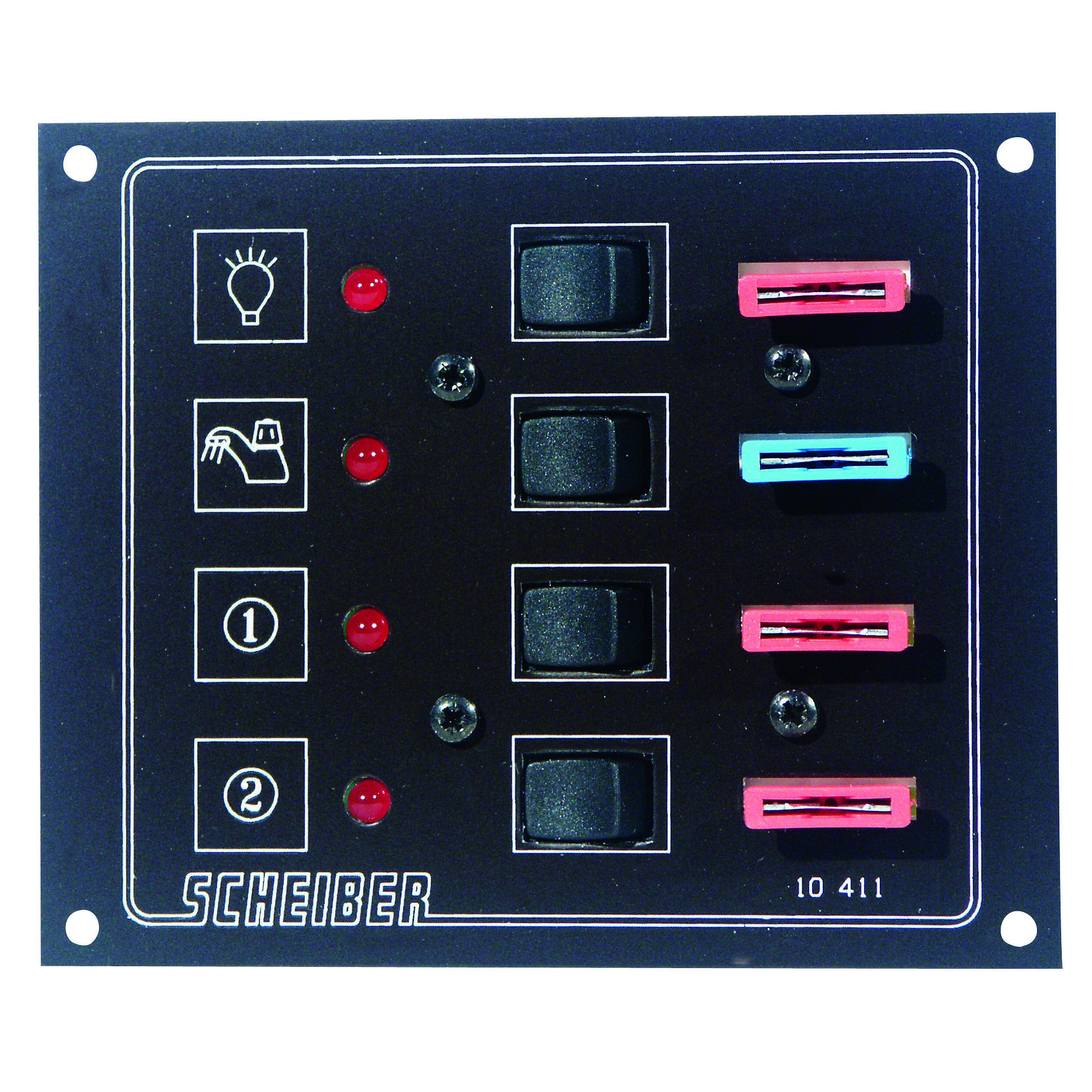 Panneaux à fusibles plats : 4 circuits