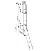 Echelle extérieure Omni Ladder : Deluxe pliante 11 marches