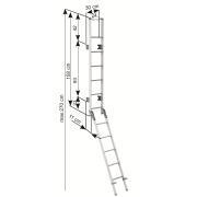 Echelle extérieure Omni Ladder : Deluxe pliante 11 marches