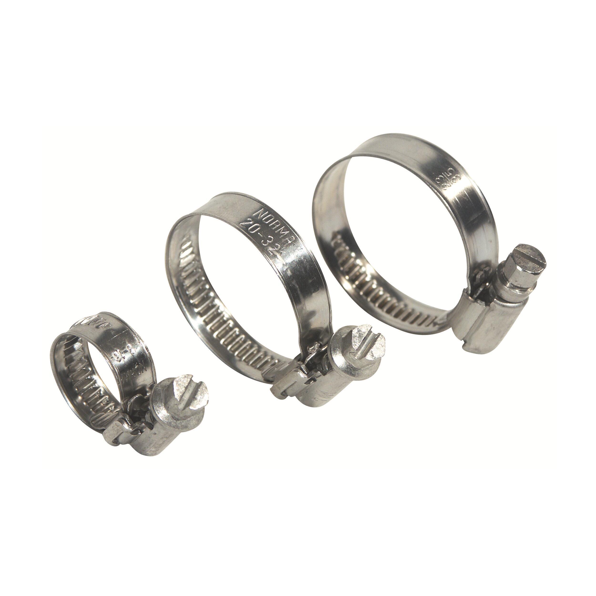 Colliers plats : Collier plat inox pour tuyau diam. 10 mm