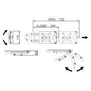 Support pour écran LCD : Support TV à extraction latérale L