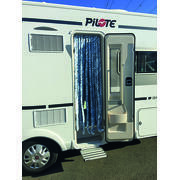 Rideaux de porte chenille : Tricolore Bleu / Gris / Blanc 56 x 185 cm