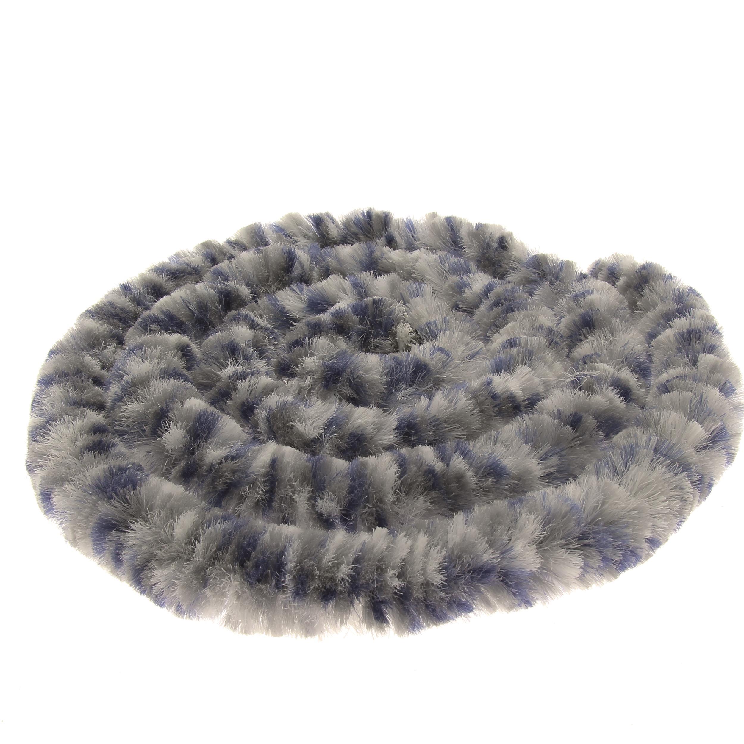 Rideaux de porte chenille : Tricolore Bleu / Gris / Blanc 56 x 185 cm