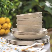 Lot de 4 assiettes plates CLUB : Coloris beige