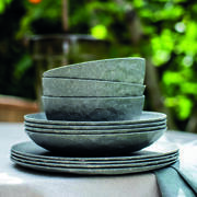 Lot de 4 assiettes creuses CLUB : Coloris gris