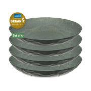 Lot de 4 assiettes creuses CLUB : Coloris gris