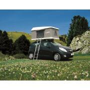 Tente de toit Maggiolina Grand Tour : Medium coloris gris clair coque blanche