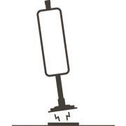 Mât aimanté + disque métalique pour antenne Wi-Fi longue portée.